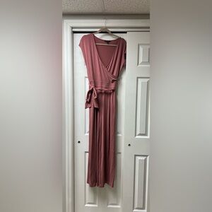 Banana Republic Mauve V-Neck Jumpsuit